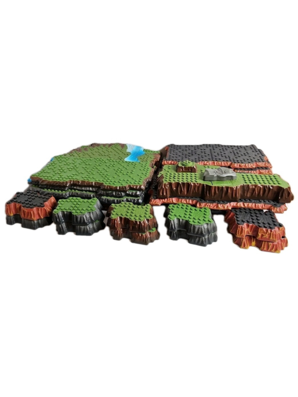 Lot Of 29 Mega Bloks Dragons Krystal Wars Base Plate Terrain Grass Ice Water Etc